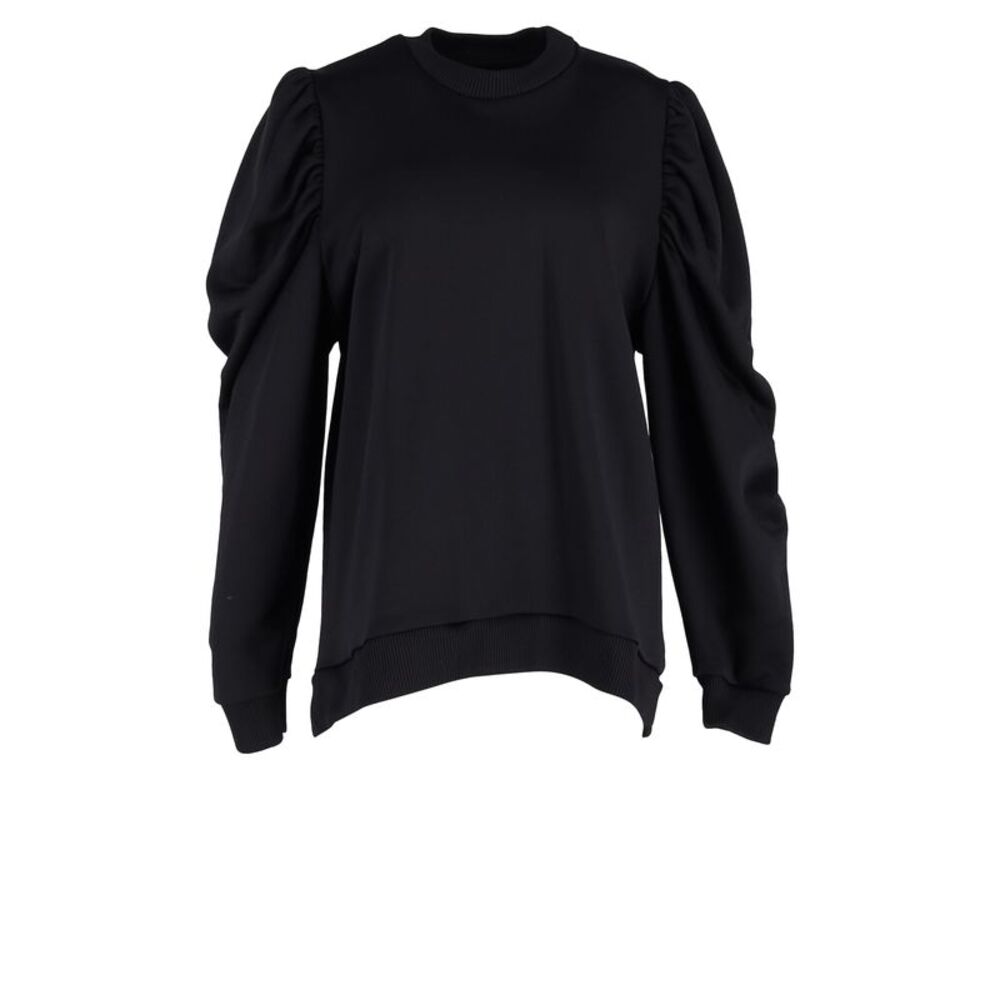Marques Almeida Bishop Sleeve Sweater in Black Cotton